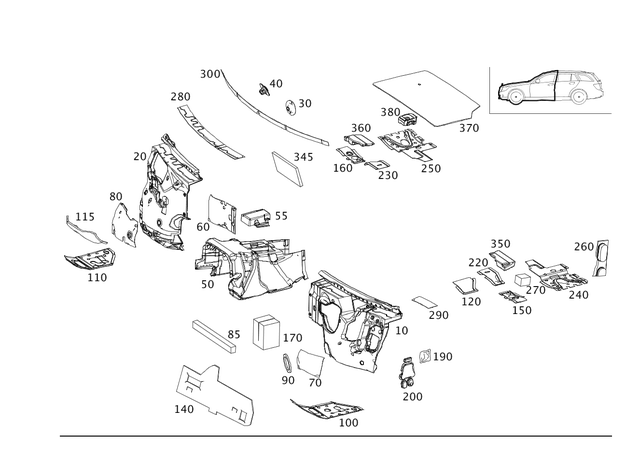 2126821528 - Trim: Dampening for Mercedes-Benz: CLS400, CLS550, CLS63 AMG, CLS63 AMG S, E250, E350, E400, E550, E63 AMG, E63 AMG S Image image