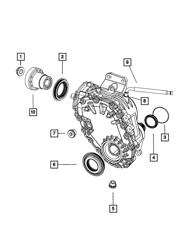 5134910AA - Power Transfer Unit; Transfer Case: Flange Nut for Mopar Image