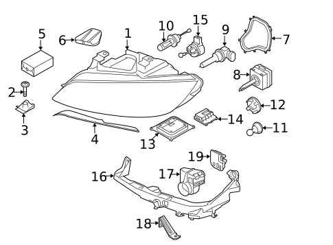 Headlamp Components for 2013 BMW M3 #0