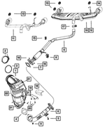 68271491AA - Exhaust: Exhaust Pipe And Converter for Mopar Image