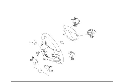 Steering Wheel and Steering Wheel Lock for 1994 Mercedes-Benz S500 #0