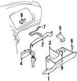 MB326033 - Body: Glove Box Door Bumper for Chrysler: Sebring | Dodge: Avenger Image