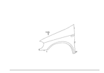 1638801406 - Attachment Parts: Fender, Front for Mercedes-Benz Image