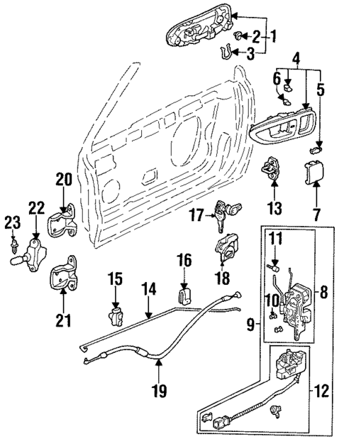 Door for 1996 Honda Civic del Sol #0