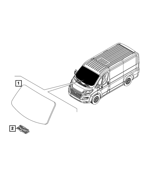 68534963AB - Glass: Windshield for Mopar Image image