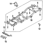 8971262593 - : Trans Cross-Member for Honda: Passport Image