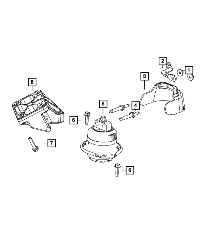 5038531AA - 6.4L Gas; Engine: Engine Mount Heat Shield for Mopar Image image