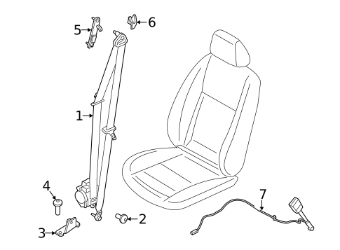 Front Seat Belts for 2021 Ford Transit Connect #0