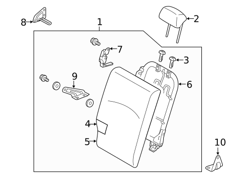 Rear Seat Components for 2019 Mitsubishi Mirage #1