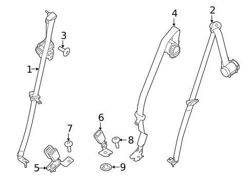 Rear Seat Belts for 2018 Ford EcoSport #0