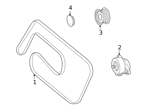 Belts & Pulleys for 2003 Mercedes-Benz C 320 #0