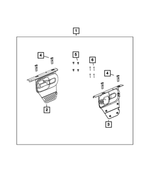 1PJ12DX9AA - Mopar Accessories - Component Parts: Rear Door Trim Panel, Right for Mopar Image