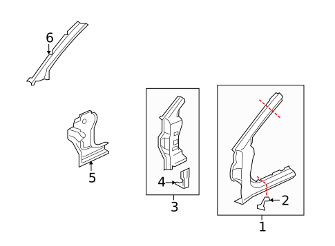 Hinge Pillar for 2017 Mitsubishi Lancer #0