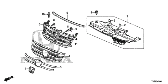 Front Grille (1) for 2011 Honda Odyssey #0