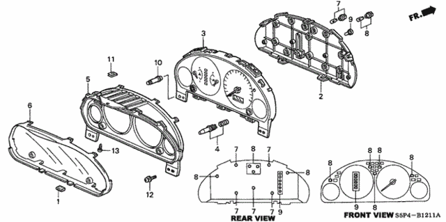 Meter Components (Visteon) for 2004 Honda Civic #0