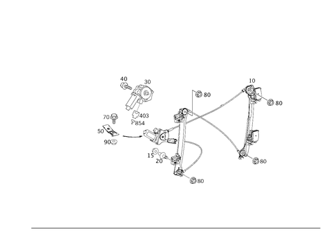 Window Regulator for 2006 Mercedes-Benz CLK55 AMG #0