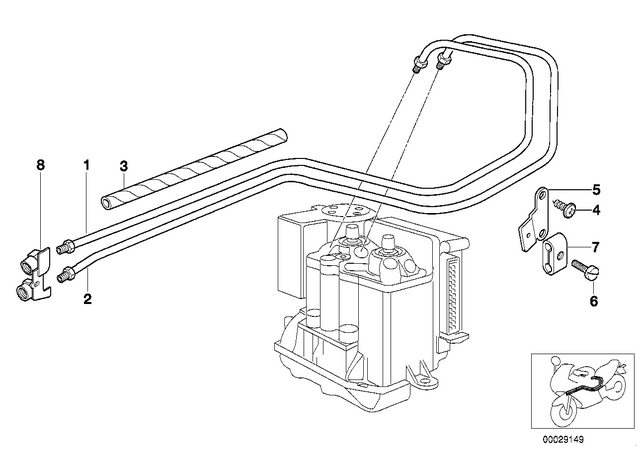 34322310078 - Brakes: Spiral Conduit - L=1500Mm for BMW-Motorrad Image