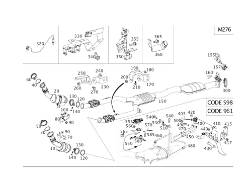 Exhaust System Used on Six-Cylinder Gasoline Vehicles for 2024 Mercedes-Benz E450 #0