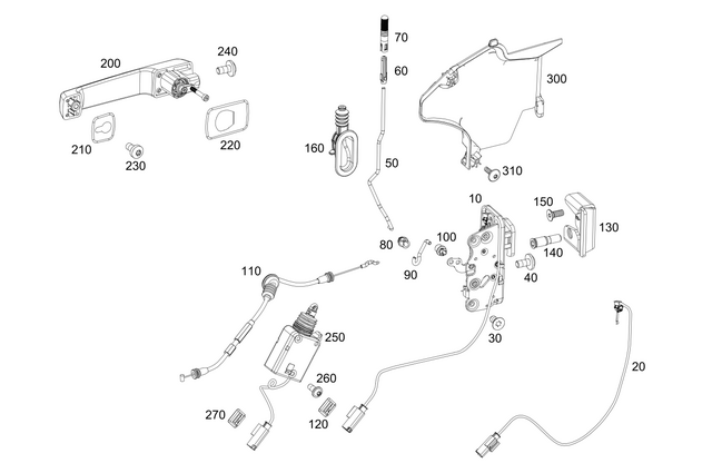 4637661200 - : Knob, Door Lock for Mercedes-Benz Image
