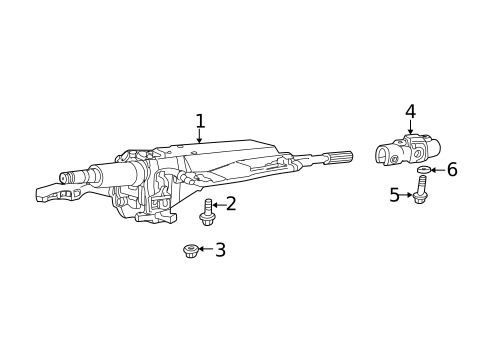 Steering Column Assembly for 2005 Honda Civic #1