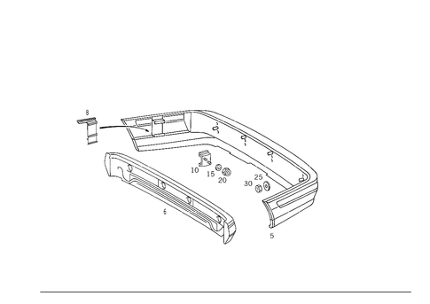 Rear Bumper for 1993 Mercedes-Benz 600SL #0