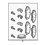 LR134700 - Brakes: Brake Pads for Land Rover: Discovery, LR4, Range Rover, Range Rover Sport Image