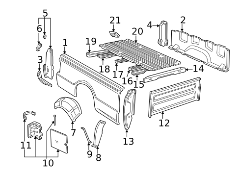 Front & Side Panels for 1999 Ford Ranger #0