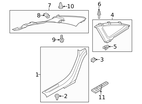 Interior Trim - Quarter Panels for 2013 Audi S8 #0