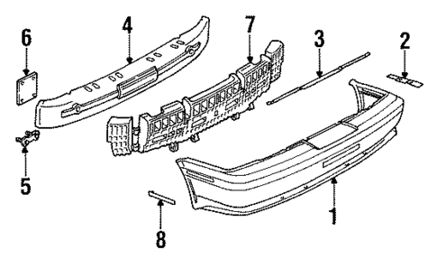 Bumper & Components - Rear for 1992 Saturn SL #0