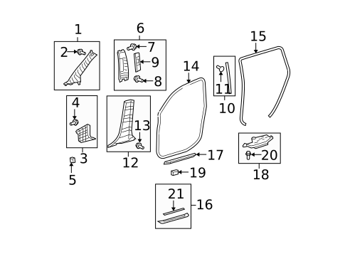 Interior Trim - Pillars for 2009 Toyota Highlander #0