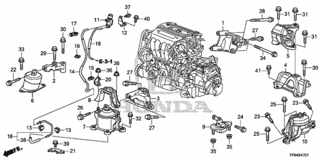 Engine Mounts (L4) for 2012 Honda Crosstour #0