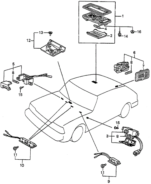 Interior Light for 1984 Honda Accord #0