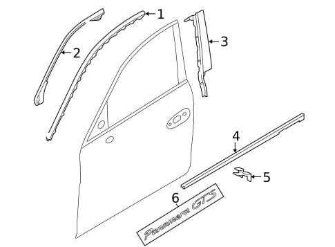 Exterior Trim - Front Door for 2016 Porsche Panamera #0