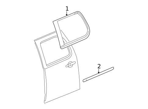 Exterior Trim - Rear Door for 2012 Cadillac Escalade ESV #0