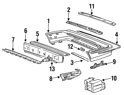 Bumper & Components - Rear for 1988 Dodge Colt #0