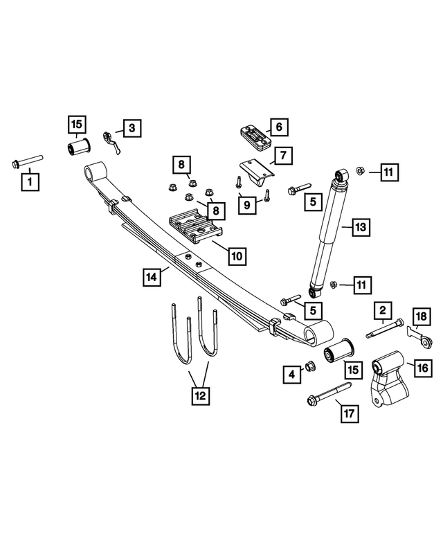 6509493AA - Rear Suspension: Hex Flange Head Bolt for Mopar Image image