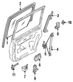 MB667509 - Body: Glass for Mitsubishi Image
