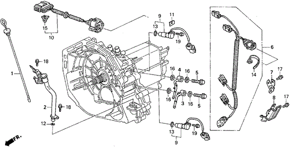 AT Oil Level Gauge - Harness for 1994 Acura Vigor #0