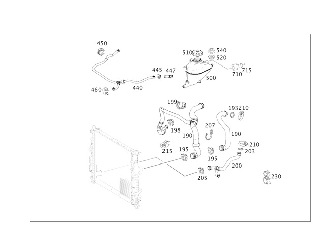 1645004975 - Radiator: Coolant Hose for Mercedes-Benz: GL550 Image image
