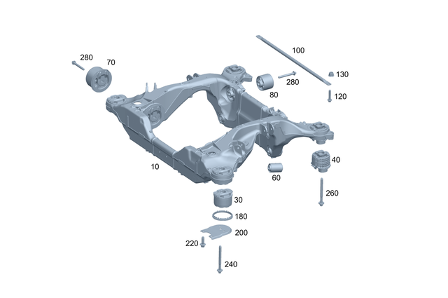 2973510100 - : Axle Sub-Frame Suspension for Mercedes-Benz Image