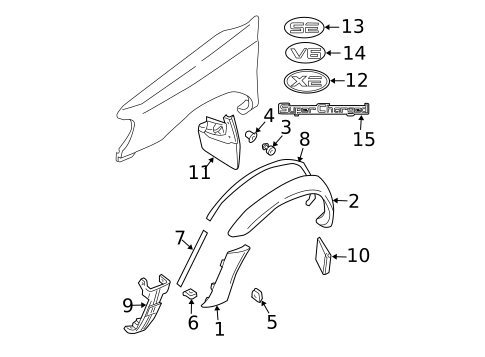 Exterior Trim - Fender for 2000 Nissan Frontier #0
