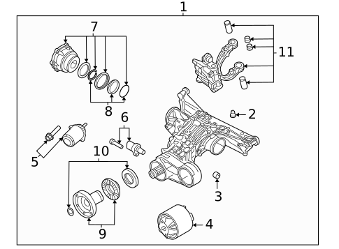 Axle & Differential for 2022 Audi A5 Quattro #1