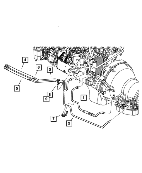 Lines, Transmission Oil Cooler for 2003 Dodge Ram 3500 #1