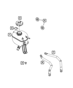 68655021AA - : Coolant Recovery Bottle Hose for Mopar Image