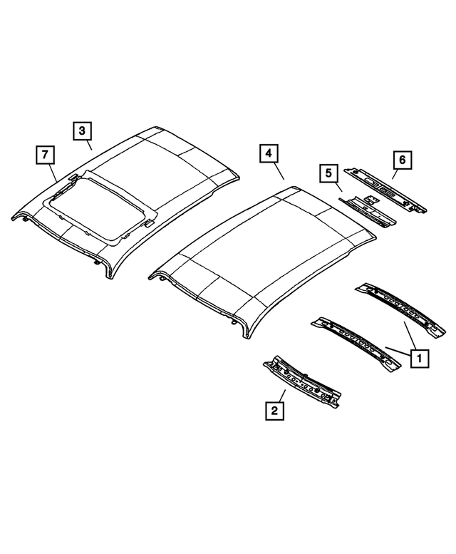 « 5257991AB – Body Sheet Metal Except Doors : Pare-brise Cadre pour Mopar Image »
