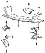E7TZ6068D - Engine: Rear Mount for Ford: Bronco, F-150, F-250, F-350 Image