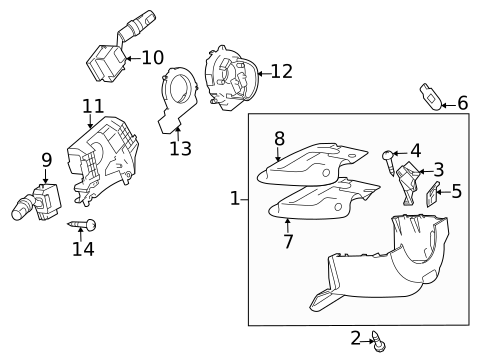 Shroud, Switches & Levers for 2008 Mazda 5 #0