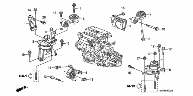 Engine Mounts (2.0L) (MT) for 2006 Honda Civic #0