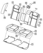 1GN861DVAA - Interior Trim: Rear Seat Back Cover for Chrysler: 300 | Dodge: Charger Image