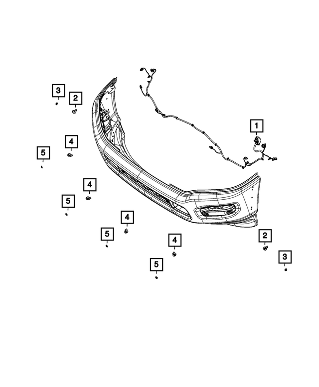 « 68377332AD – Electrical : Revêtement De Pare-chocs Avant Cablage pour Mopar Image »
